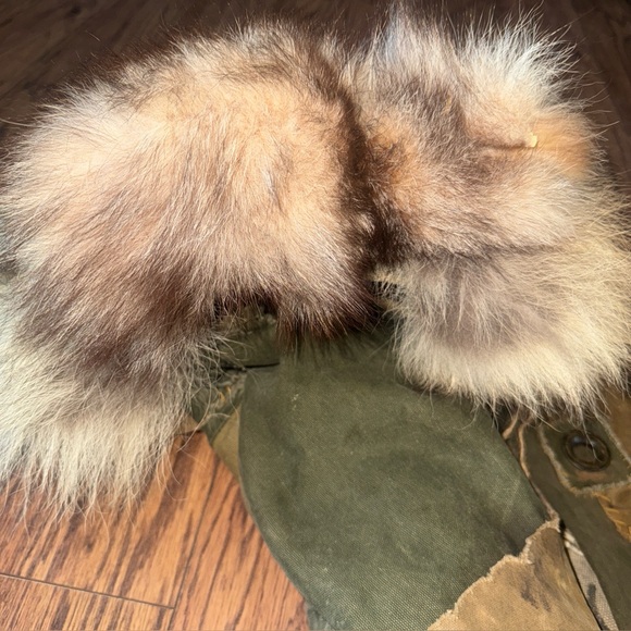 Authentic Vintage Army Post Apocalyptic Jacket Retro Cos Play Greg Fur Military - Picture 10 of 16